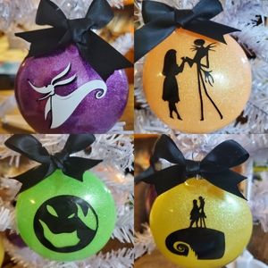 Nightmare Before Christmas Ornament Sets of 4 Handmade New